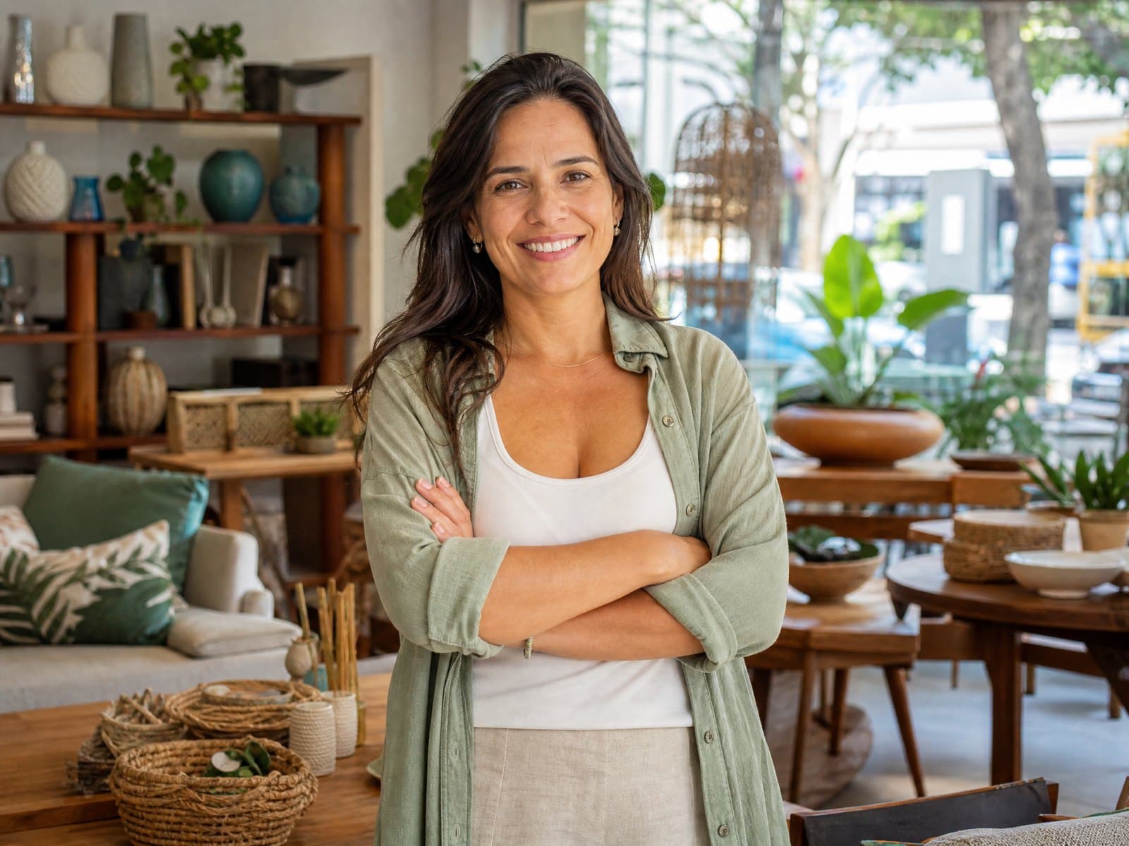 Dona de uma loja de móveis e decoração